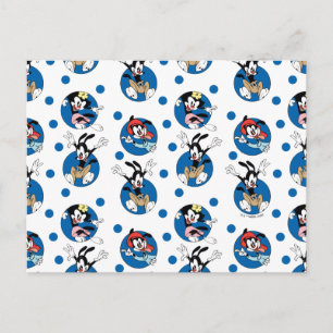 Animaniacs   Yakko, Wakko & Dot Circle Pattern Postkarte