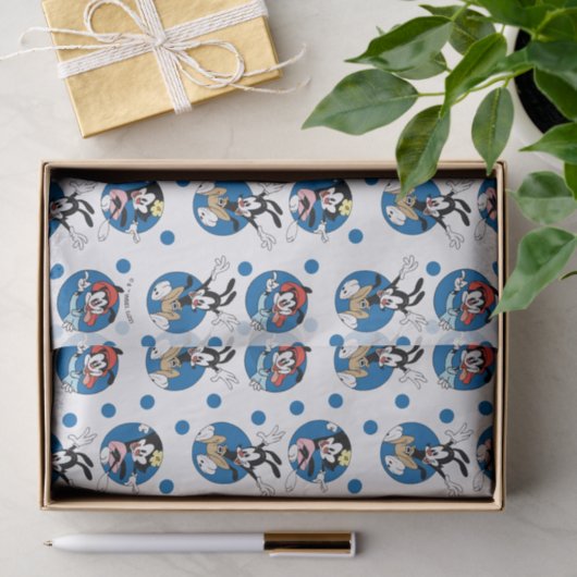 Animaniacs | Yakko, Wakko & Dot Circle Pattern Seidenpapier (Geschenk)