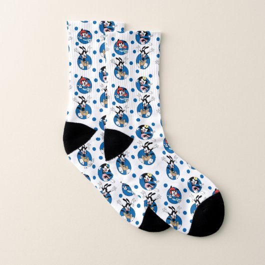 Animaniacs | Yakko, Wakko & Dot Circle Pattern Socken (Paar)
