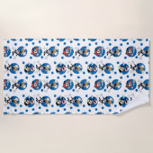 Animaniacs | Yakko, Wakko & Dot Circle Pattern Strandtuch (Vorderseite)