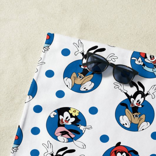 Animaniacs | Yakko, Wakko & Dot Circle Pattern Strandtuch (Beispiel)