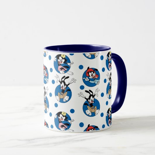 Animaniacs | Yakko, Wakko, & Dot Circle Pattern Tasse (VorderseiteRechts)