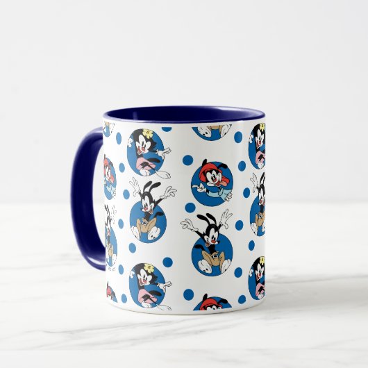 Animaniacs | Yakko, Wakko, & Dot Circle Pattern Tasse (Vorderseite Links)