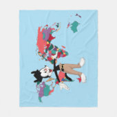 Animaniacs | Yakkos Weltkarte Grafik Fleecedecke (Vorderseite)