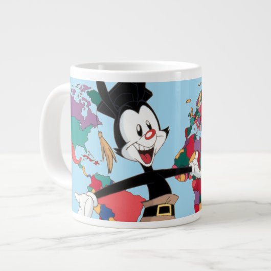 Animaniacs | Yakkos Weltkarte Grafik Jumbo-Tasse (Vorderseite Links)