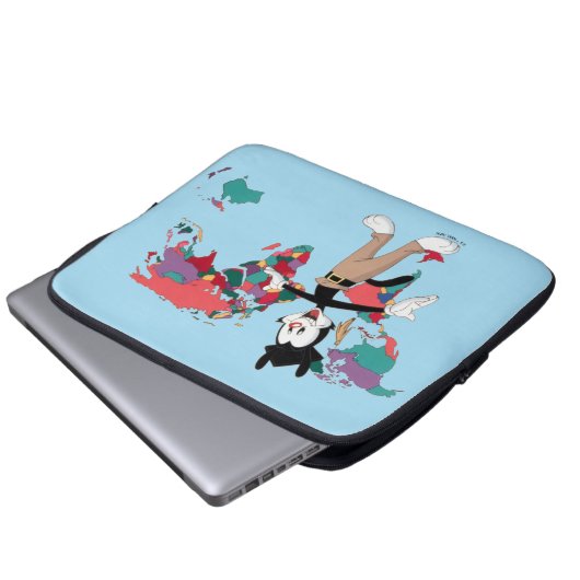 Animaniacs | Yakkos Weltkarte Grafik Laptopschutzhülle (Vorne Knopf)