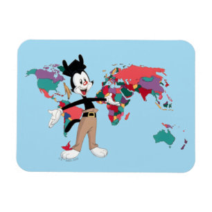 Animaniacs Yakkos Weltkarte Grafik Magnet