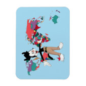 Animaniacs | Yakkos Weltkarte Grafik Magnet (Vertikal)