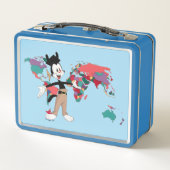 Animaniacs | Yakkos Weltkarte Grafik Metall Brotdose (Rückseite)