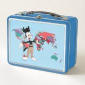 Animaniacs | Yakkos Weltkarte Grafik Metall Brotdose (Vorderseite)