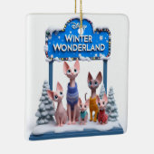 Animated 3D Sphynx Familie Weihnachtsschmuck (Rechts)