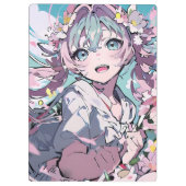 Animated Ai Generated Girl Klemmbrett (Rückseite)