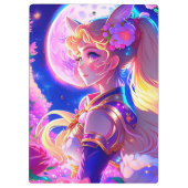 Animated Ai Generated Girl Klemmbrett (Rückseite)