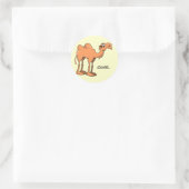 Animated Camel Runder Aufkleber (Tasche)