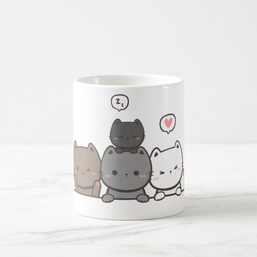 Animated Cat Tasse - niedlich Katzengeschenk - Tas (Mittel)