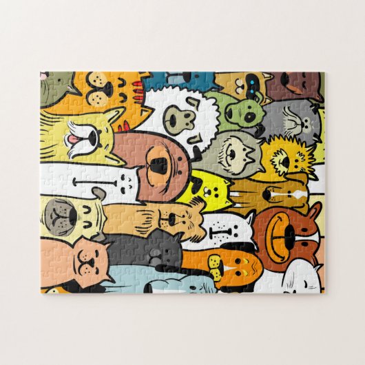 Animated cats and dogs puzzle (Horizontal)