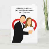 Animated Dance Couple Wedding Day Glückwunsch Karte (Vorderseite)