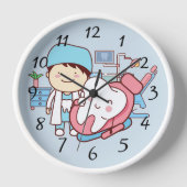 Animated dentist with tooth uhr (Vorderseite)