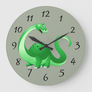 Animated Dinosaur Große Wanduhr