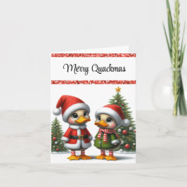 Animated Duck Christmas Karte