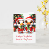 Animated Duck Christmas Karte (Gelbe Blume)