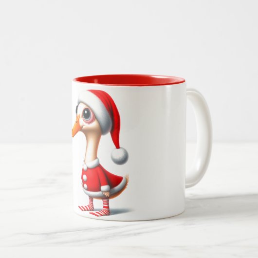 Animated Duck Christmas Tasse (VorderseiteRechts)