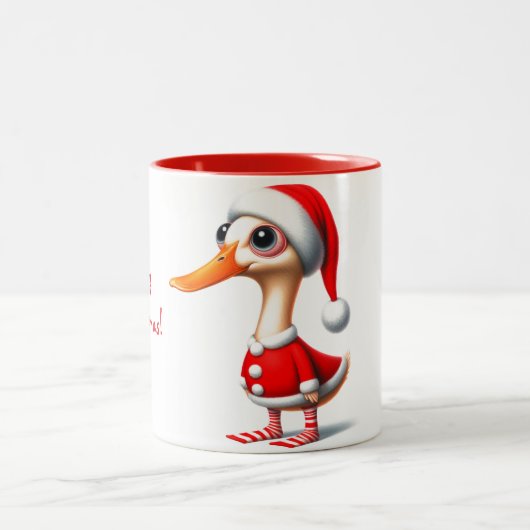 Animated Duck Christmas Tasse (Mittel)