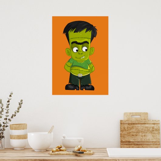 Animated Halloween Frankenstein Poster (Küche)