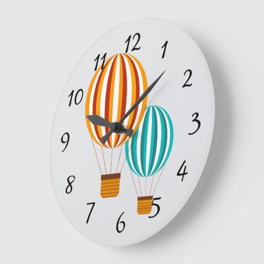 Animated Hot Air Balloon Clock Große Wanduhr (Winkel)