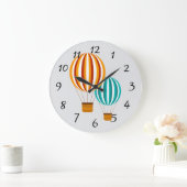 Animated Hot Air Balloon Clock Große Wanduhr (Zuhause)
