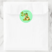 Animated Irish Leprechaun Runder Aufkleber (Tasche)