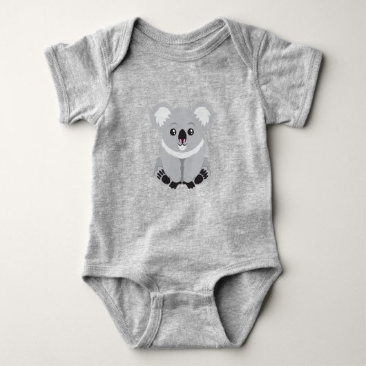 Animated Koala Bear Baby Bodysuit Baby Strampler (Vorderseite)