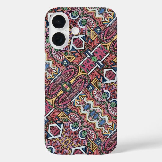 Animated-Modern Geometric Pattern Case-Mate iPhone Hülle (Rückseite)