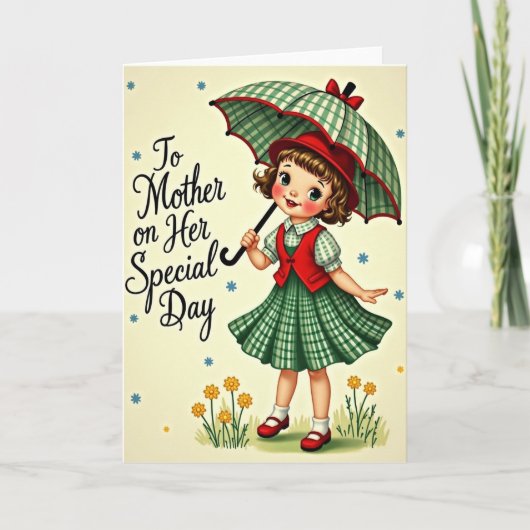Animated Mothers Day Gift Card Karte (Vorderseite)