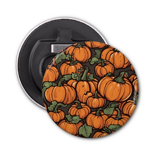 Animated Niedlich Pumpkin Minimalistischen Fall Ha Flaschenöffner (Vorderseite)