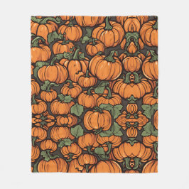 Animated Niedlich Pumpkin Minimalistischen Fall Ha Fleecedecke