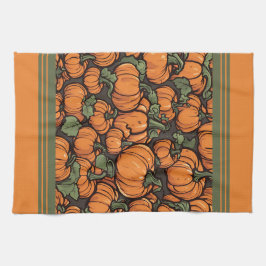 Animated Niedlich Pumpkin Minimalistischen Fall Ha Geschirrtuch