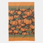Animated Niedlich Pumpkin Minimalistischen Fall Ha Geschirrtuch (Vertikal)