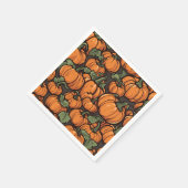 Animated Niedlich Pumpkin Minimalistischen Fall Ha Serviette (Ecke)