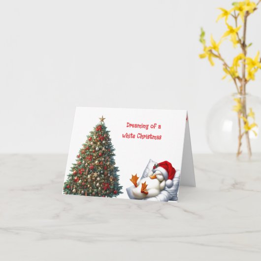 Animated Pekin Christmas Duck Karte (Gelbe Blume)