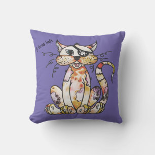 Animated Pirate Tattered Tom Cat Pillow Kissen