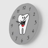 Animated Smiling Tooth Große Wanduhr (Winkel)