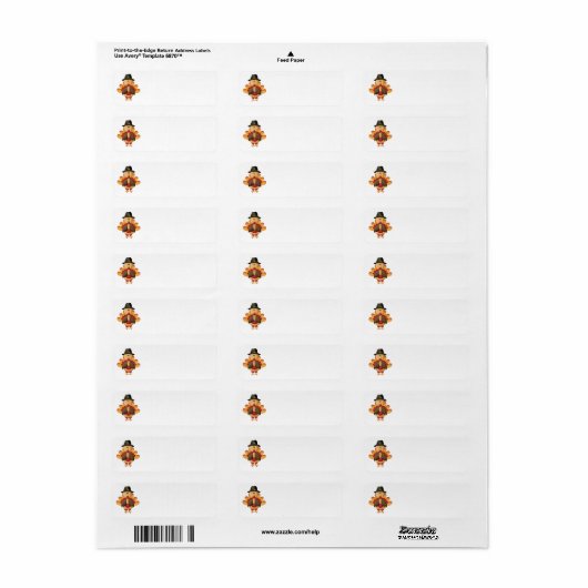 Animated Turkey Address Labels (Vorne)