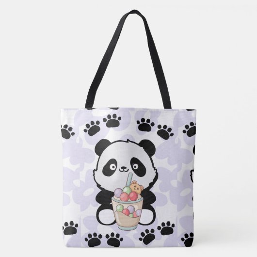 Animateurin glücklich mit Blume Tasche (Vorderseite)