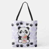 Animateurin glücklich mit Blume Tasche (Rückseite)