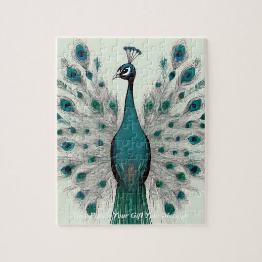 Animation Boho Pfau Puzzle (Vertikal)