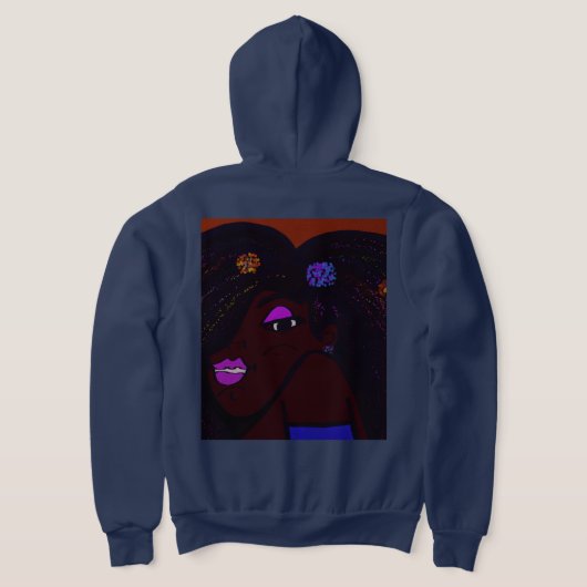 Animation einer farbigen Frau Hoodie (AblageHinten)