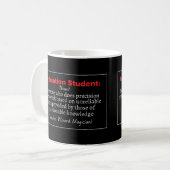 Animation Student lustige Definition Kaffeetasse (Vorderseite Links)
