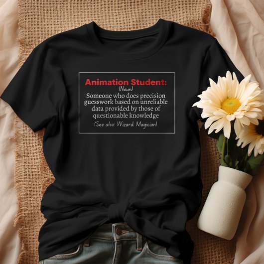 Animation Student lustige Definition T-Shirt