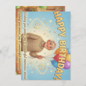 Animation style Birthday Card for Grandparents. Einladung (Vorne/Hinten)